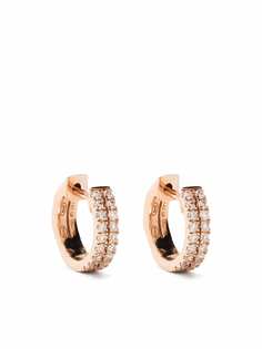 Djula серьги-кольца из розового золота с бриллиантами
