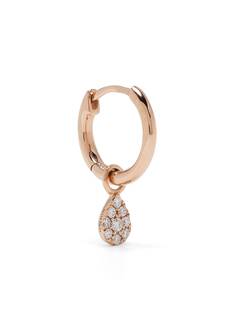 Djula серьга-кольцо из розового золота с бриллиантами