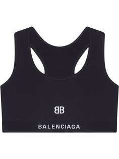 Balenciaga спортивный бюстгальтер с вышивкой