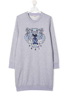 Kenzo Kids платье-свитер с вышивкой Tiger