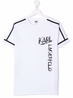 Karl Lagerfeld Kids футболка из органического хлопка с логотипом