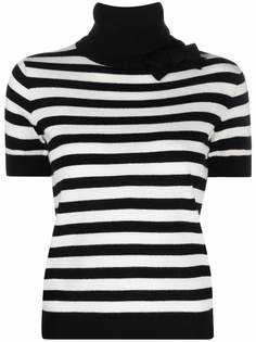 Blugirl полосатый топ с высоким воротником