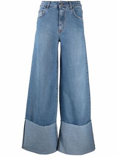 Federica Tosi широкие джинсы с подворотами