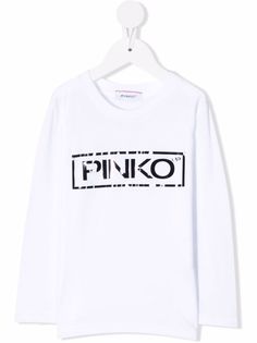Pinko Kids топ с длинными рукавами и логотипом