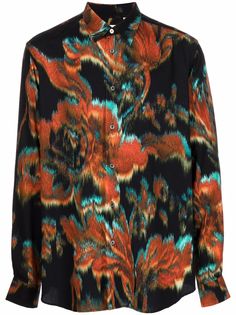 PAUL SMITH рубашка с цветочным принтом