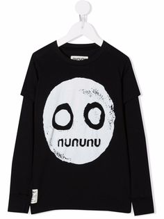 Nununu футболка Smile-Print с длинными рукавами