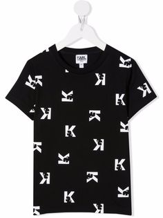 Karl Lagerfeld Kids футболка с логотипом Karl