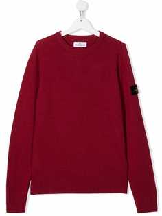Stone Island Junior джемпер с круглым вырезом и нашивкой-логотипом