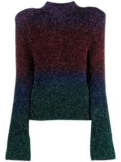 The Attico джемпер в стиле колор-блок с эффектом металлик