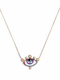Lito кольцо Greek Eye из розового золота с бриллиантами