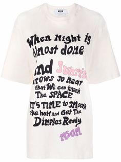 MSGM длинная футболка с надписью