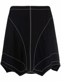 Stella McCartney юбка с завышенной талией и контрастной строчкой