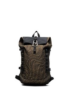 Fendi жаккардовый рюкзак с принтом FF Vertigo