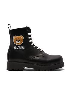 Moschino Kids ботинки Teddy в стиле милитари