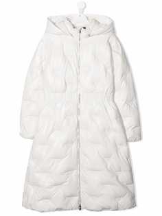 Emporio Armani Kids длинный пуховик