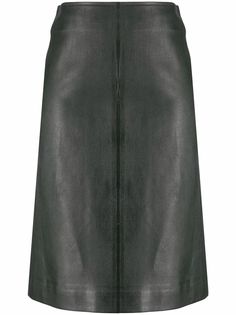 Bottega Veneta кожаная юбка с завышенной талией