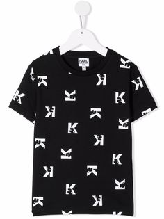Karl Lagerfeld Kids футболка из органического хлопка с логотипом