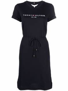Tommy Hilfiger платье-футболка с вышитым логотипом