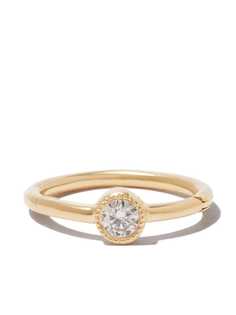 Maria Tash серьга Scalloped Diamond из желтого золота с бриллиантом