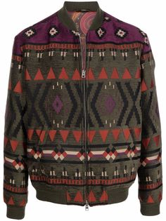 ETRO жаккардовый бомбер с геометричным узором