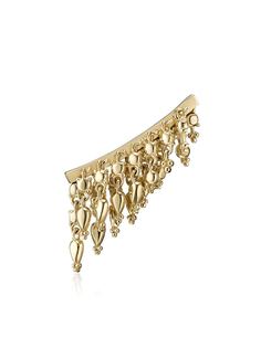 Maria Tash MTASH 18K YG 18MM CURVED TASSEL BAR SGL