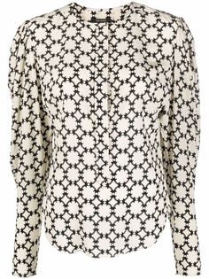 Isabel Marant рубашка Cadezi с графичным принтом
