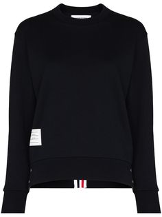 Thom Browne толстовка с круглым вырезом и полосками RWB