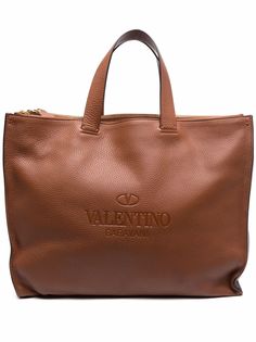 Valentino Garavani сумка-тоут с тисненым логотипом