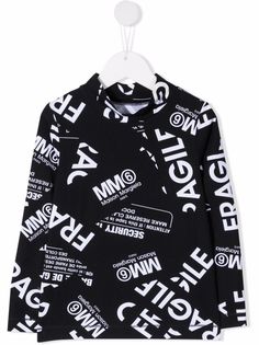 MM6 Maison Margiela Kids флисовый топ с принтом Fragile
