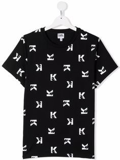 Karl Lagerfeld Kids футболка с логотипом Karl