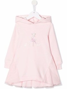 Lapin House платье с капюшоном и логотипом