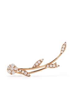 Djula серьга Leaf Jewel из розового золота с бриллиантами