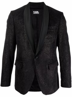 Karl Lagerfeld пиджак с блестками и лацканами-шалькой