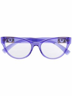 Versace Eyewear очки в оправе кошачий глаз с тисненым логотипом