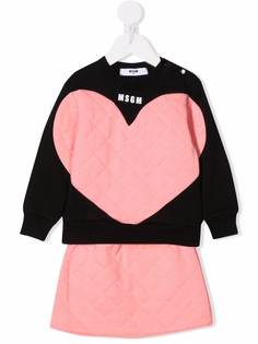 MSGM Kids стеганый спортивный костюм с логотипом