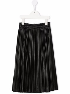 MM6 Maison Margiela Kids плиссированная юбка миди из искусственной кожи
