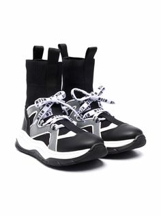 MSGM Kids кроссовки на шнуровке