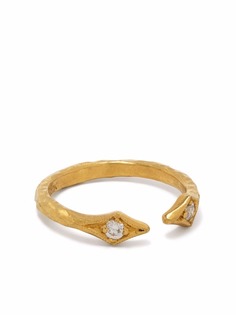 Cathy Waterman кольцо Double Arrow из желтого золота с бриллиантами
