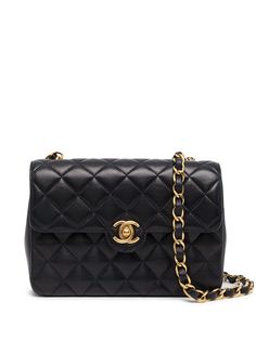 Chanel Pre-Owned стеганая сумка на плечо 1992-го года