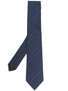 Givenchy шелковый галстук с вышитым логотипом