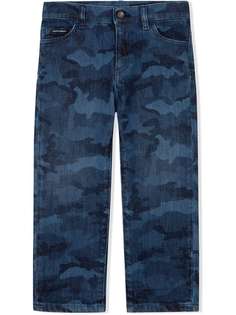 Dolce & Gabbana Kids прямые джинсы с камуфляжным принтом