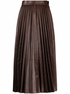 Desa 1972 плиссированная юбка миди из кожи