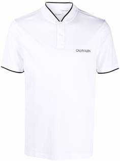Calvin Klein рубашка без воротника с логотипом
