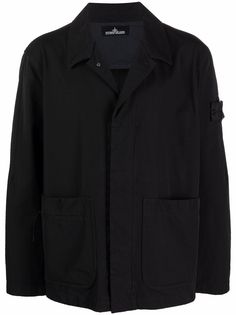 Stone Island Shadow Project куртка-рубашка с нашивкой-логотипом