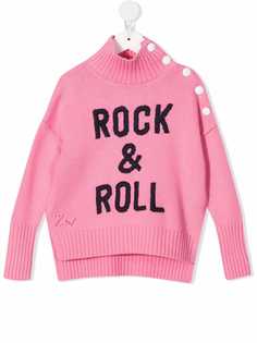 Zadig & Voltaire Kids джемпер Rock & Roll с вышивкой