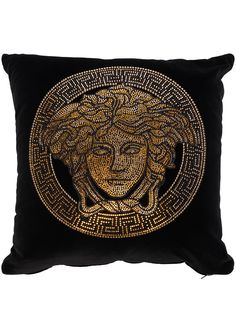 Versace подушка с декором Medusa и пайетками