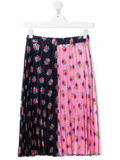 MSGM Kids плиссированная юбка с цветочным принтом