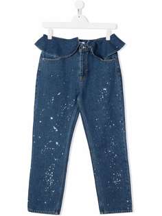 MSGM Kids джинсы прямого кроя с оборками