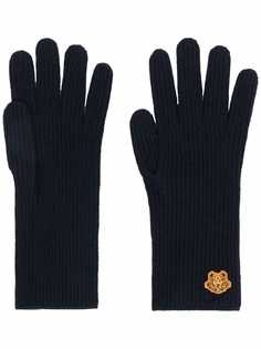 Kenzo шерстяные перчатки с логотипом Tiger