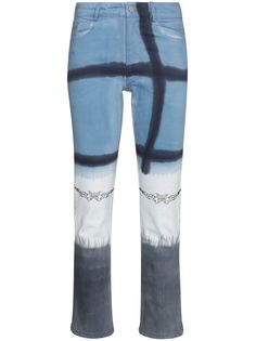 Collina Strada укороченные джинсы со стразами